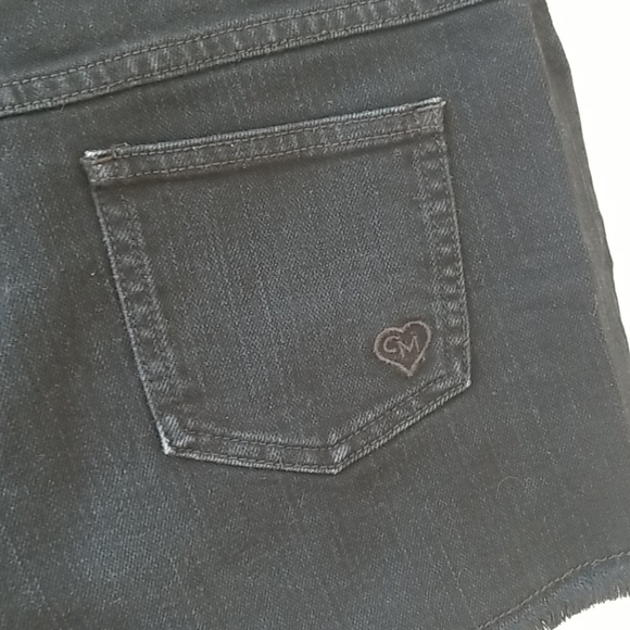 High Waist Black Jeans Short - Picture 7 of 7